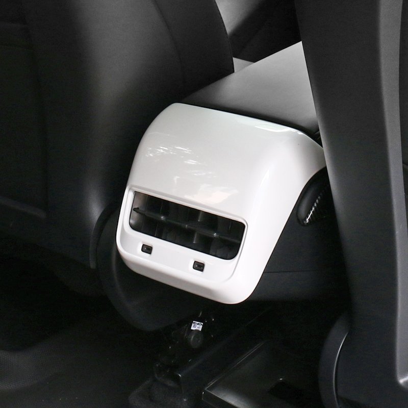 New Design Auto Rear Seat Armrest Box Air Outlet Vent Cover Trim Car Accessories Interior for Tesla Model Y