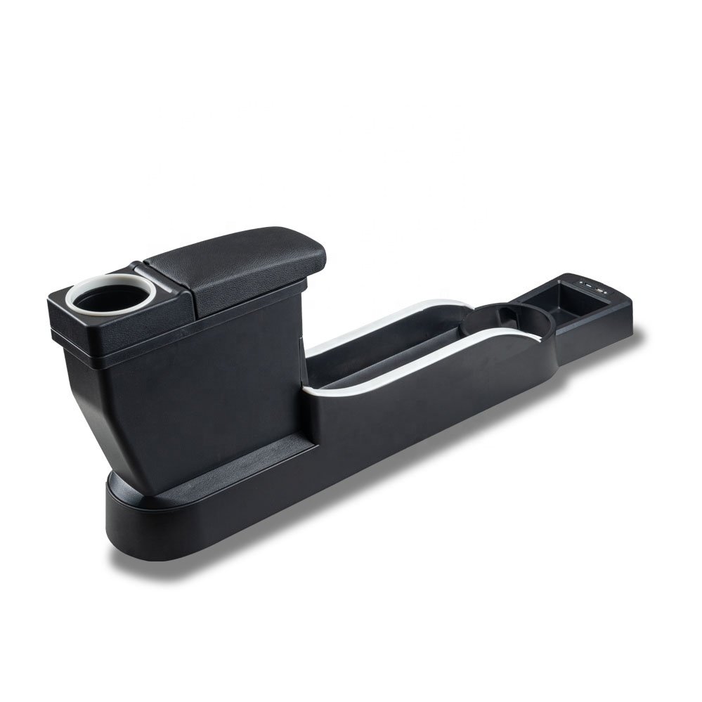 Electric Car USB Charger Design PU Leather Car Center Console Armrest Storage Compartment USB Box for Wuling Air Ev 2018-2023