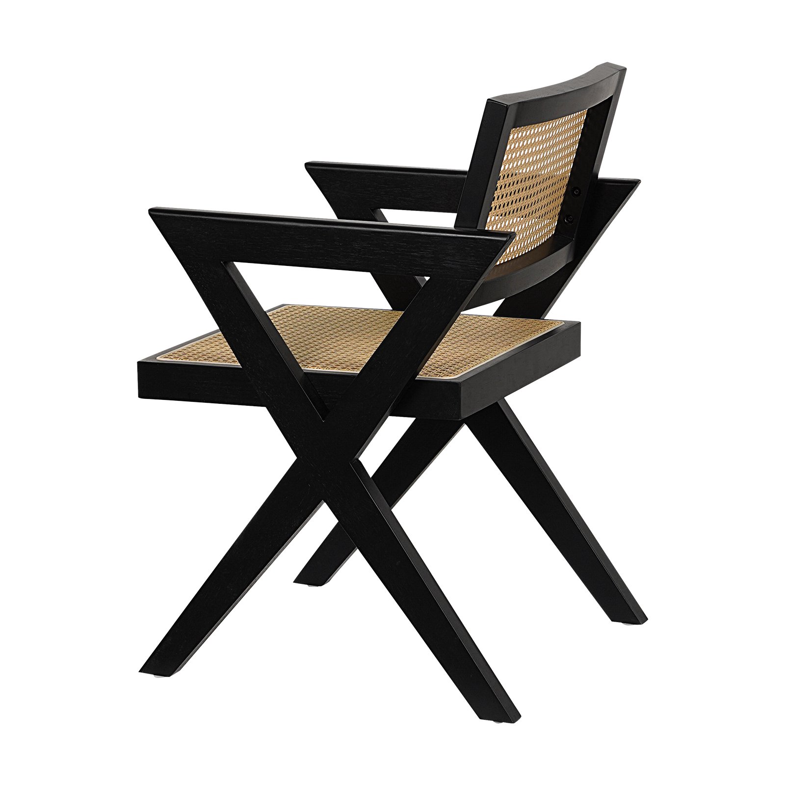 Competitive Factory Price Restaurant Wooden Dining Room Chairs Solid Wood Rattan Chair Armrest Dining Chair