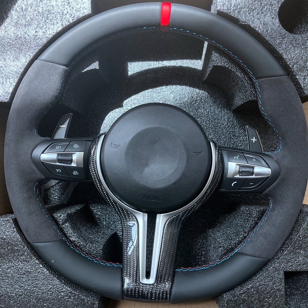 For BMW X3 X4 X5 M2 M3 M4 M5 M8 F06 F07 F10 F12 F15 F16 F20 F22 F30 F31 F32 F80 F82 M-Sport Customized Carbon Fiber Steer Wheel