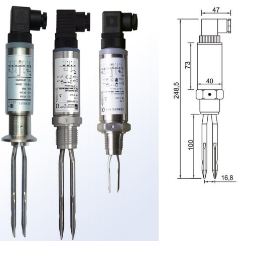 CE Approved Compact Type Vibrating Fork Level Switch / Vibration Level Switch Output Relay SPDT/ PNP/NPN Made in CHINA