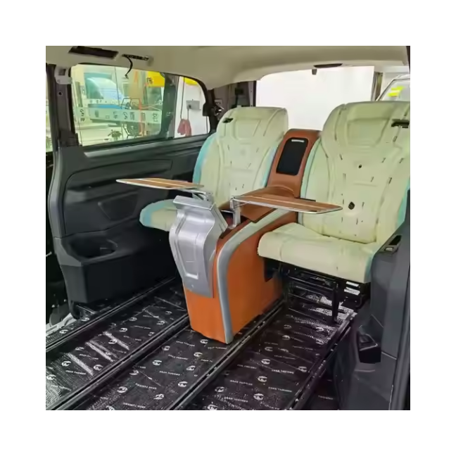 Hot Selling Van Interior Accessories Middle Console Armrest with Control System & Folding Tables for All Kinds of MPV