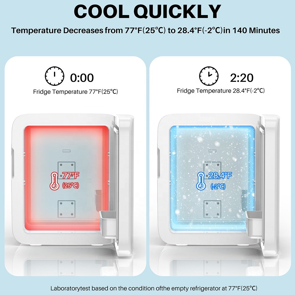 KEMIN Car Mini Fridge Armrest Freezer Portable Fridge 12V for Camping Truck Boat Mini Refrigerator 12L Cooler Box