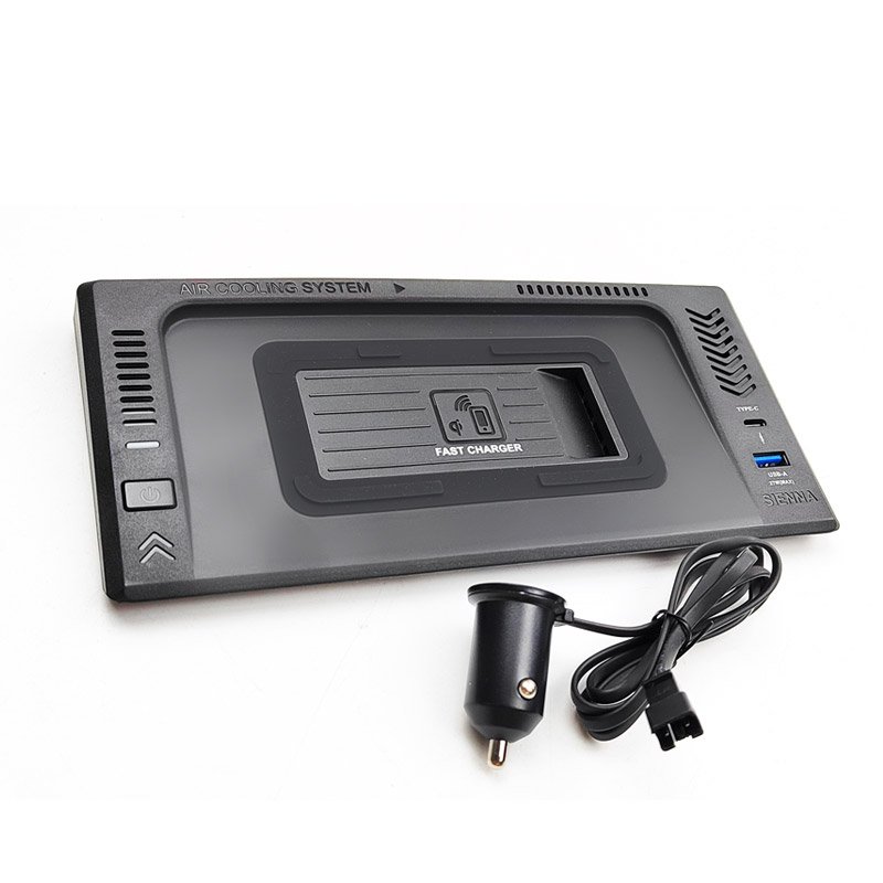 15w Car Qi Wireless Charger for Toyota Sienna 2022 2023 Accessories Phone Fast Charger Plate Holder Car Modification Parts
