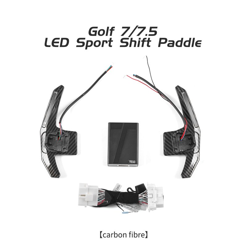 Carbon Fiber Paddle Shifters For Volkswagen Vw Golf R Led Smart Paddle Shift Extension Shifter