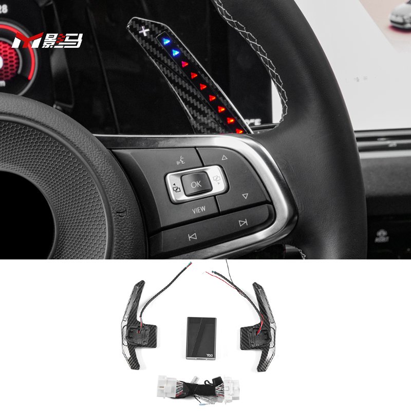 Carbon Fiber Paddle Shifters For Volkswagen Vw Golf R Led Smart Paddle Shift Extension Shifter