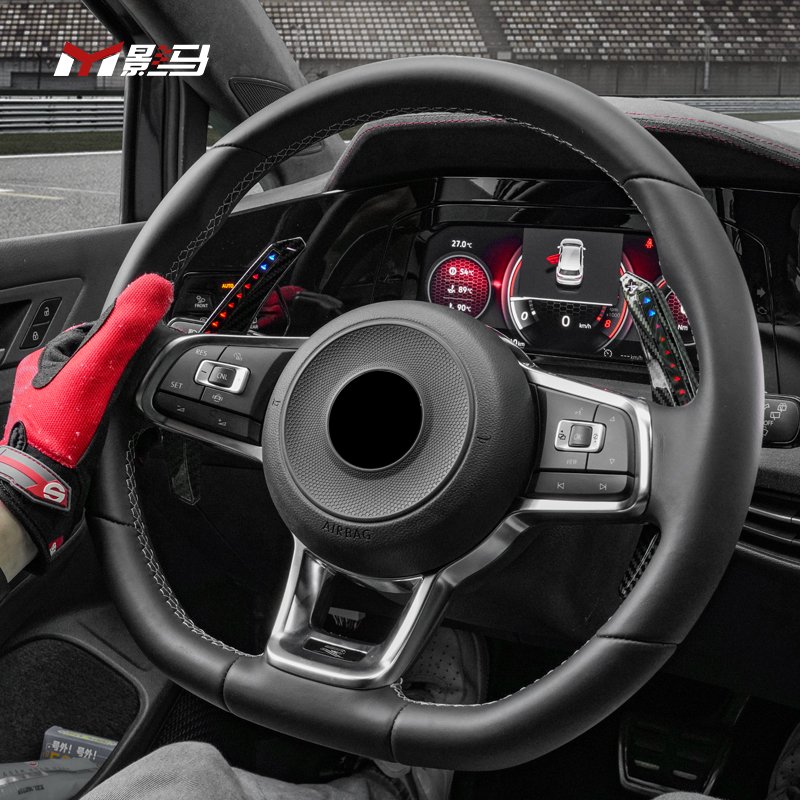Carbon Fiber Paddle Shifters For Volkswagen Vw Golf R Led Smart Paddle Shift Extension Shifter