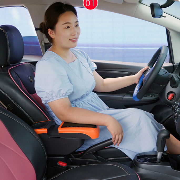 Universal Multi Colors Double Layers Slide 6 USB New Design Carbon Fiber Pu Leather Car Armrest Console Box for All Car