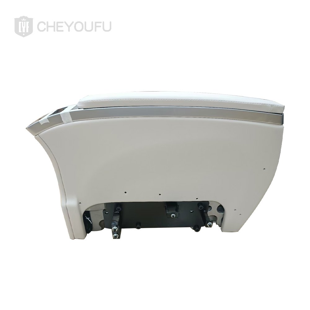 Single Side Folding Table Mounted on the Armrest of a Single Seat in Luxury Van