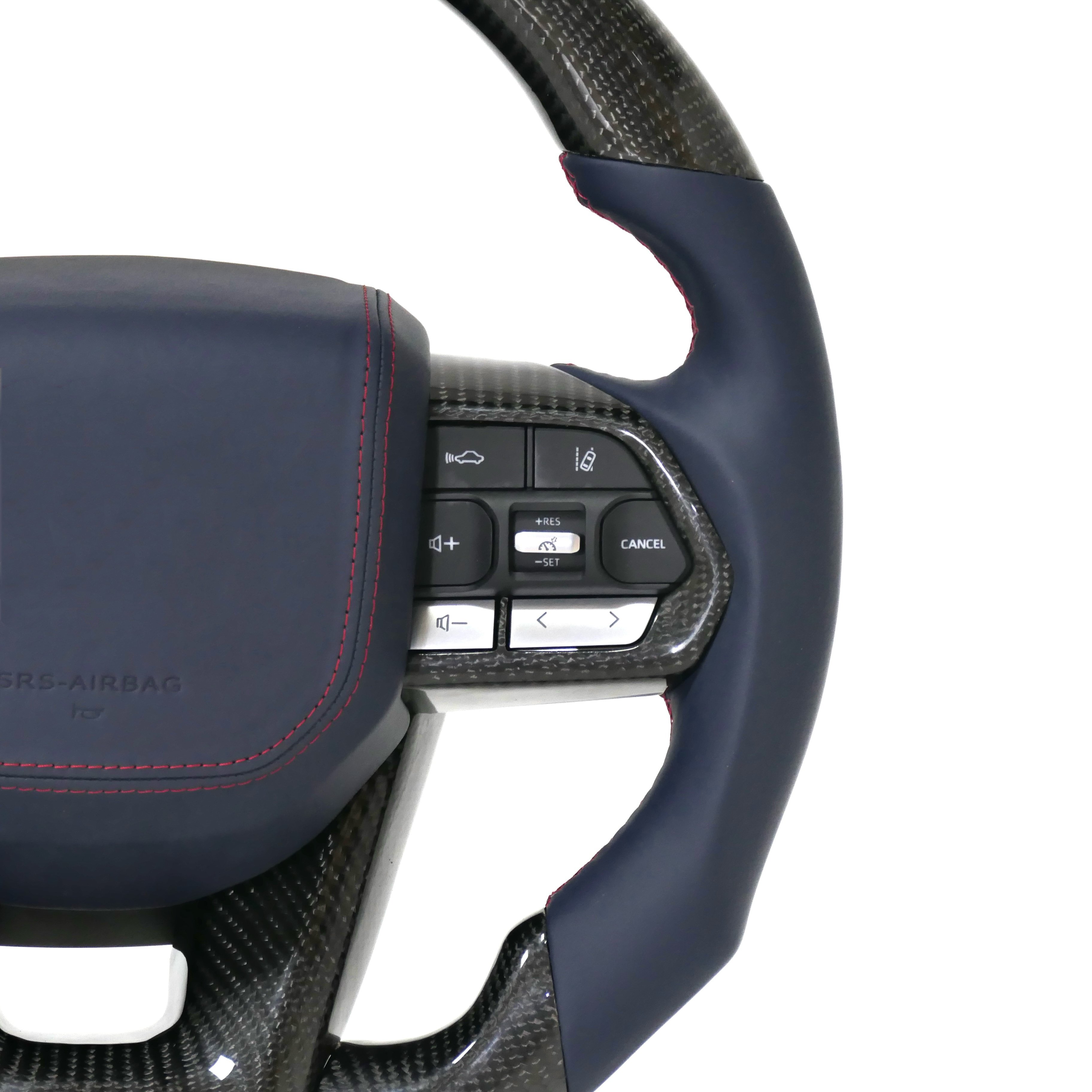 Custom LC300 carbon fiber car steering wheel to fit Toyota Land Cruiser lc100 lc200 Prado fj70 fj79 fj76 LC200 FJ200 GR style