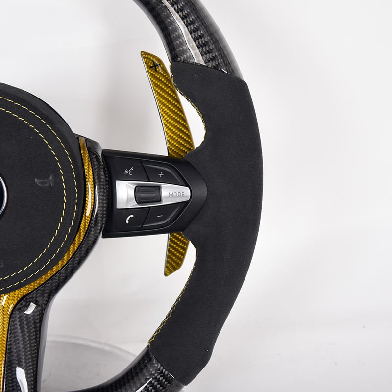 For Bmw M5 M6 F10 F18 F11 F12 Racing Wheel Convertible Custom Alcantar Led Carbon Fiber Steering Wheel