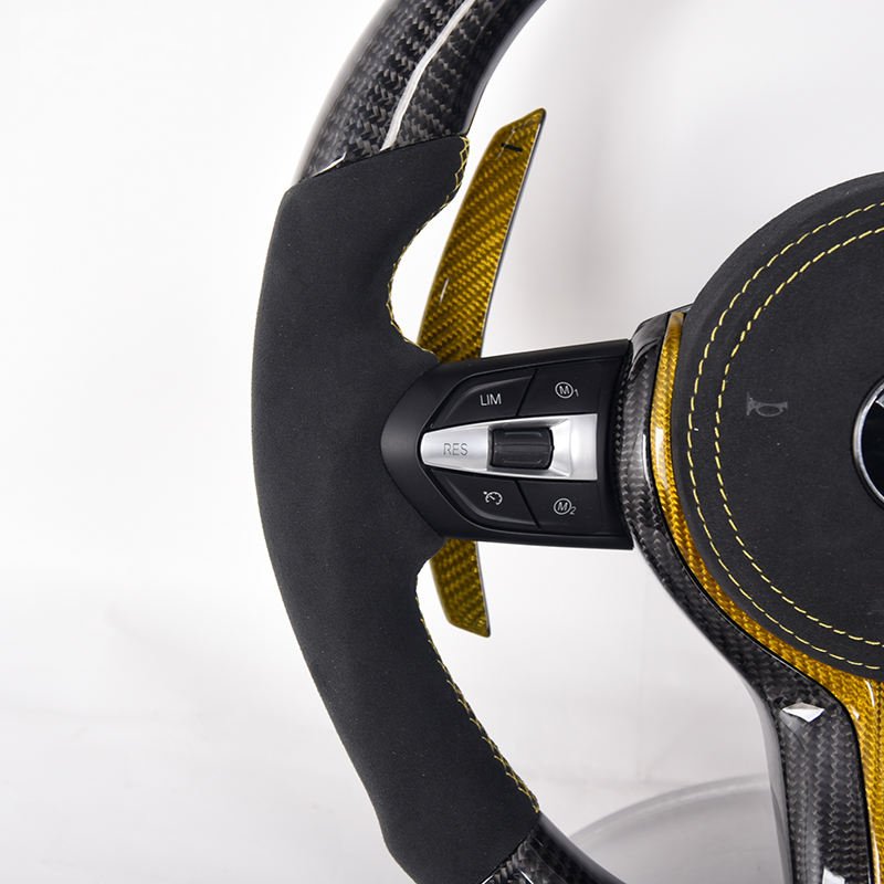 For Bmw M5 M6 F10 F18 F11 F12 Racing Wheel Convertible Custom Alcantar Led Carbon Fiber Steering Wheel