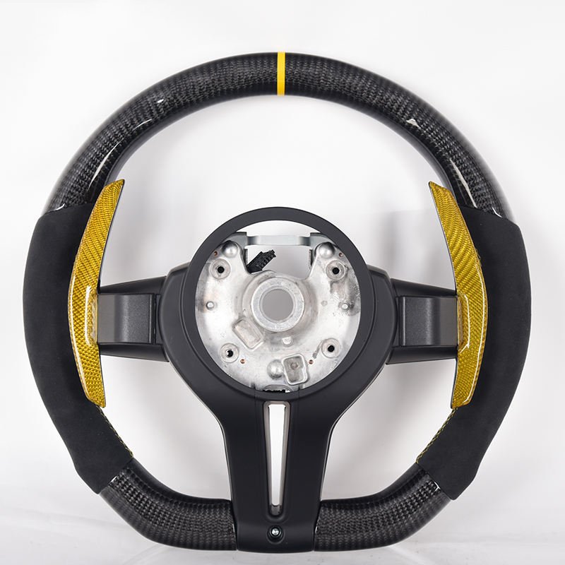 For Bmw M5 M6 F10 F18 F11 F12 Racing Wheel Convertible Custom Alcantar Led Carbon Fiber Steering Wheel