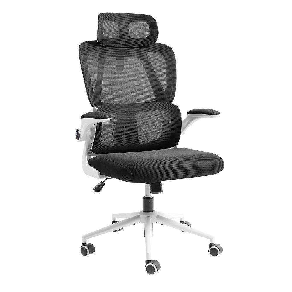 High Back Black Mesh Flip up Armrest Executive Ergonomic Home Swivel Office Chair