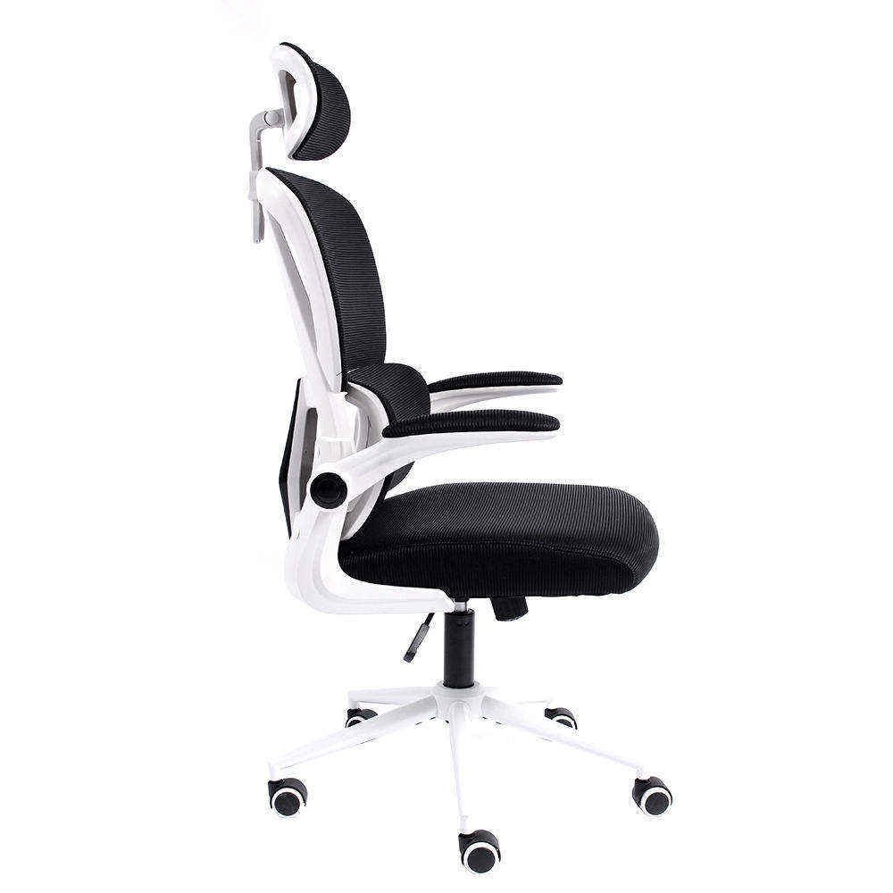 High Back Black Mesh Flip up Armrest Executive Ergonomic Home Swivel Office Chair
