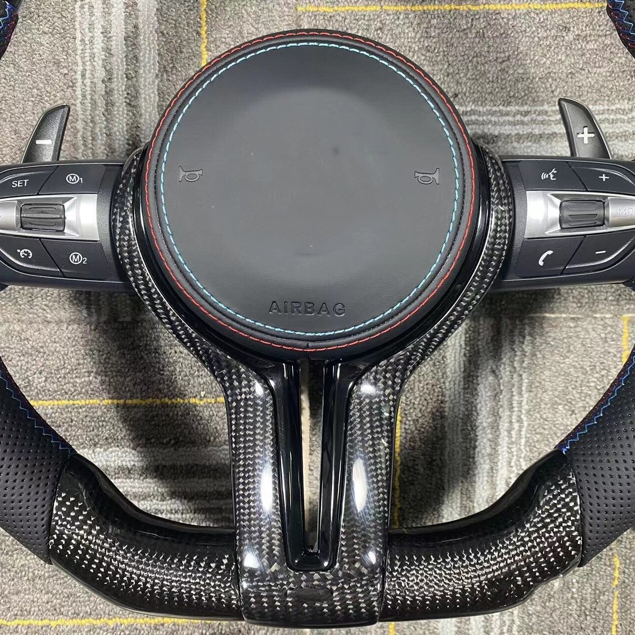 Carbon Fiber Steering Wheel for BMW M2 M3 M4 M5 M6 X5M X6M F80 F30 F10 LED car Steering Wheel