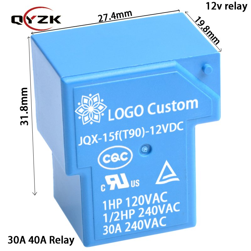 Mini Relay 30Amp 40Amp 40A 5 Pin Pines 4Pin Dc Coil De 12V 12Volt 24V 220V Jqx-15F T90 Relay