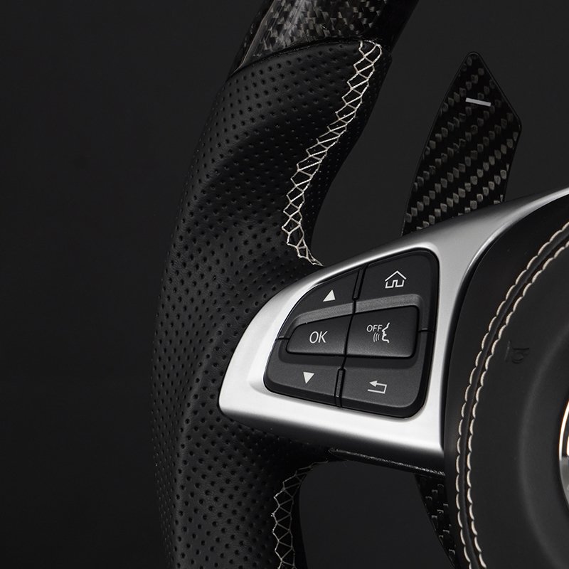 W205AMG Custom LED Carbon Fiber Car Steering Wheel For Mercedes Benz 808 C63 E63 W213 C43 A45 G63 G500 S63 GLA45 GL-S63 AMG