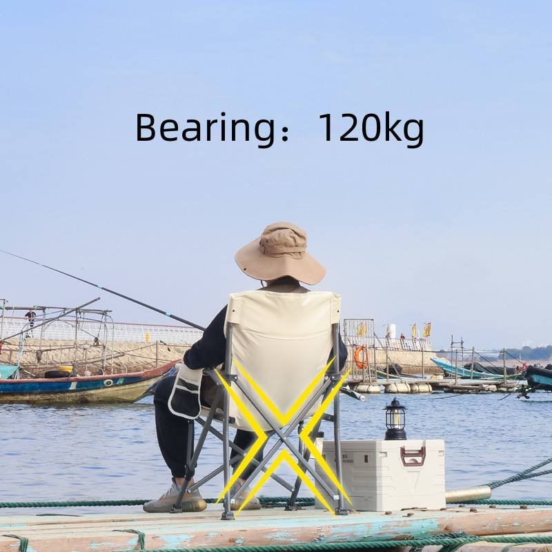 Wholesale Outdoor Chair Portable Fishing Chair Leisure Folding Beach Chair With Armrest and Cup Holder