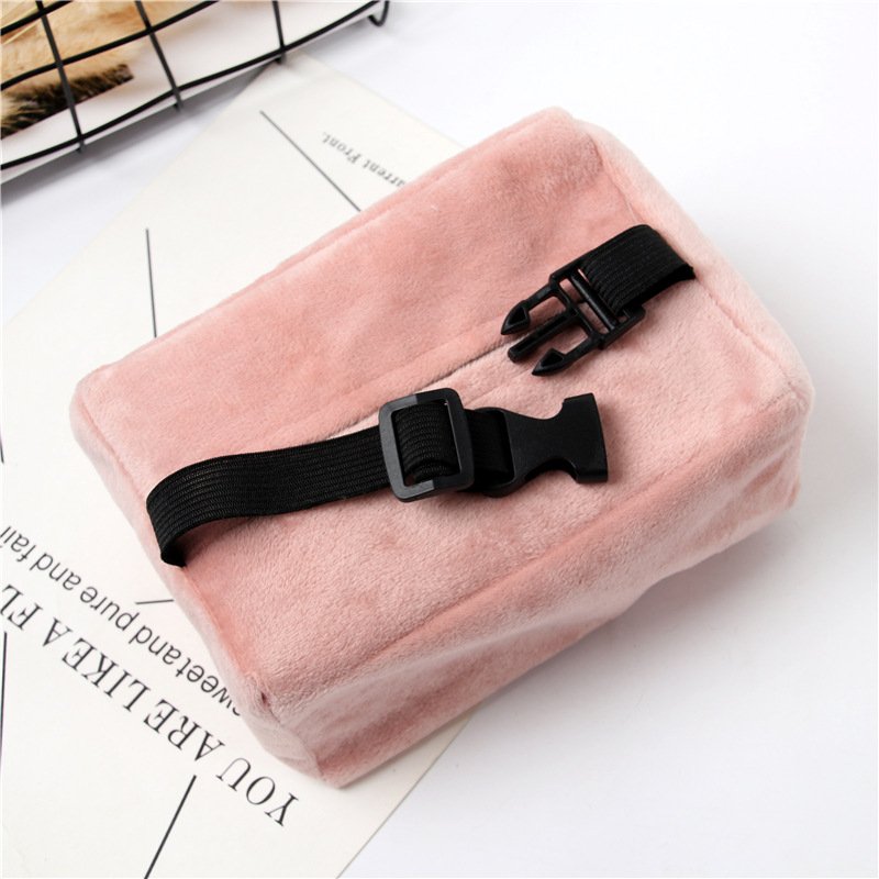 Car Seat Back Tissue Box Car Plush Napkin Box Extractor Multi-functional Car Tissue Box Set