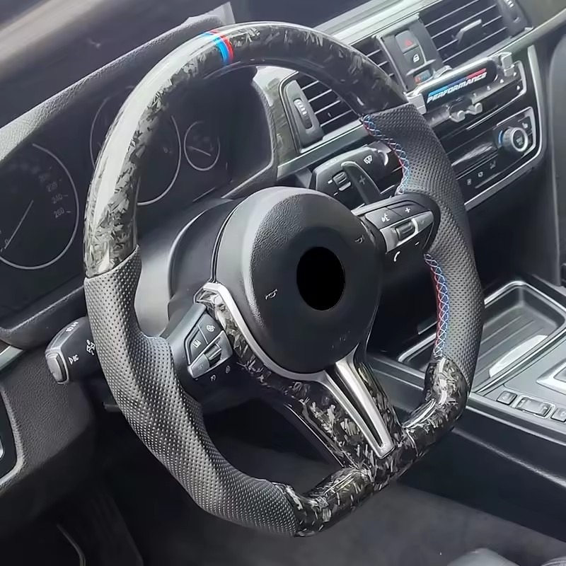 M Performance Forged Carbon Fiber Perforated Leather Steering Wheel for BMW 3 5 Series F10 F20 F30 F32 F07 X5 E70 E71 M3 M4 M5