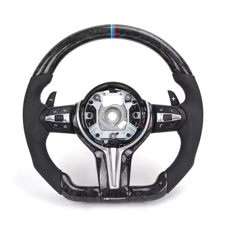 M Performance Forged Carbon Fiber Perforated Leather Steering Wheel for BMW 3 5 Series F10 F20 F30 F32 F07 X5 E70 E71 M3 M4 M5