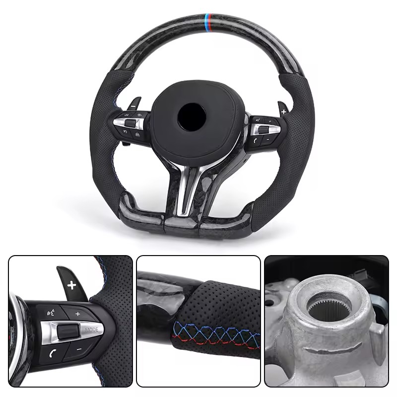 M Performance Forged Carbon Fiber Perforated Leather Steering Wheel for BMW 3 5 Series F10 F20 F30 F32 F07 X5 E70 E71 M3 M4 M5