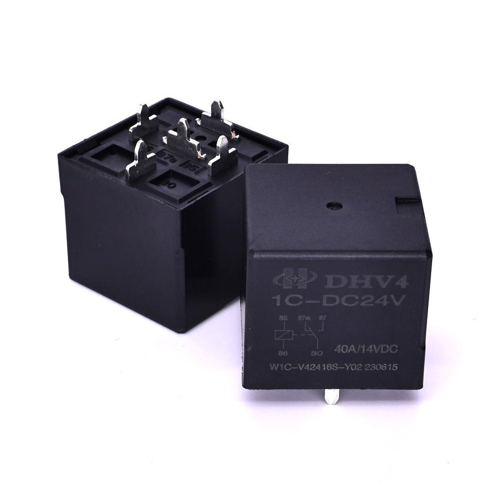 DHV4-1AP-DC24V Power Relay for Automotive Car Relays 12V General Purpose Relay 40A Quick Connect Terminal PCB Auto