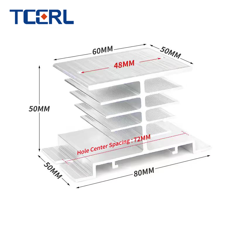 Adjustable SSR-25VA Single Phase Solid State Relay Miniature 60A 80A 100A Heat Sink Sealed Protective Cooling Base for Auto Use