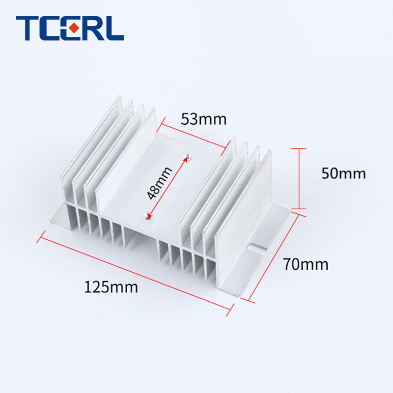 Adjustable SSR-25VA Single Phase Solid State Relay Miniature 60A 80A 100A Heat Sink Sealed Protective Cooling Base for Auto Use