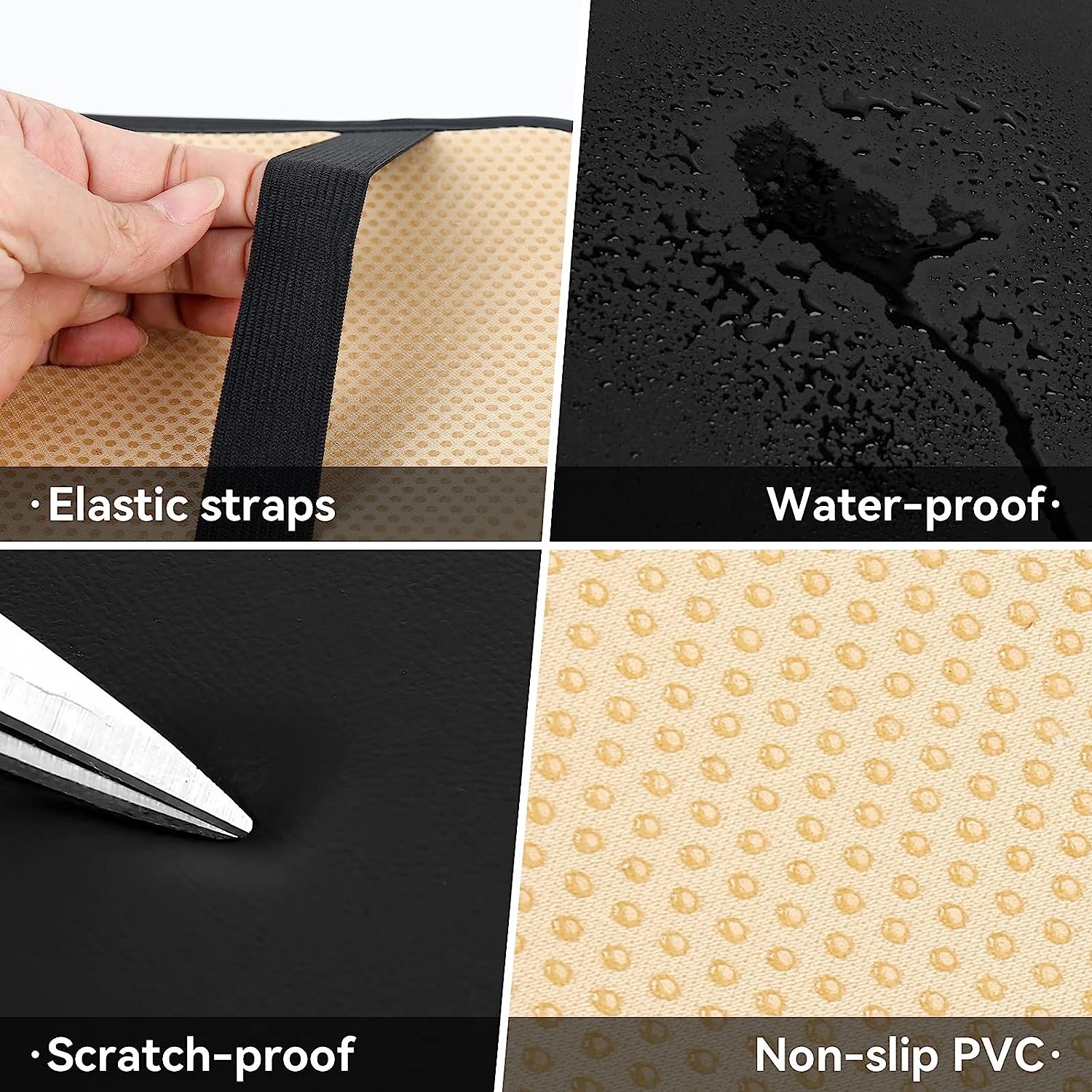 Auto Front Center Console Pad PU Leather Car Armrest Seat Box Cover Universal Waterproof Non-Slip Soft Protector