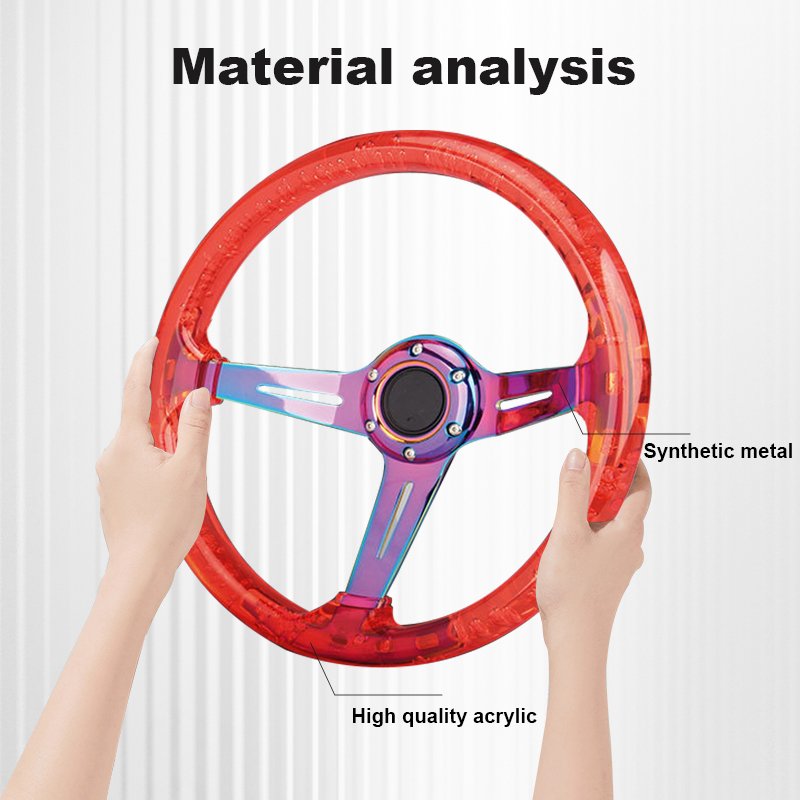 customize Volante Deportivo JDM Drift Racing Universal Racing Crystal Bracket Acrylic Car Steering Wheel