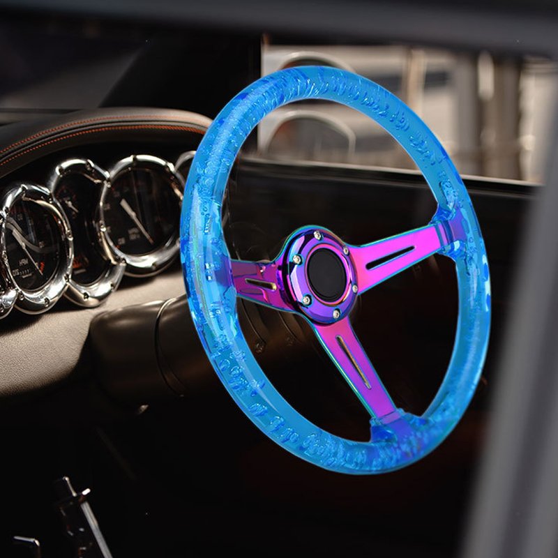 customize Volante Deportivo JDM Drift Racing Universal Racing Crystal Bracket Acrylic Car Steering Wheel