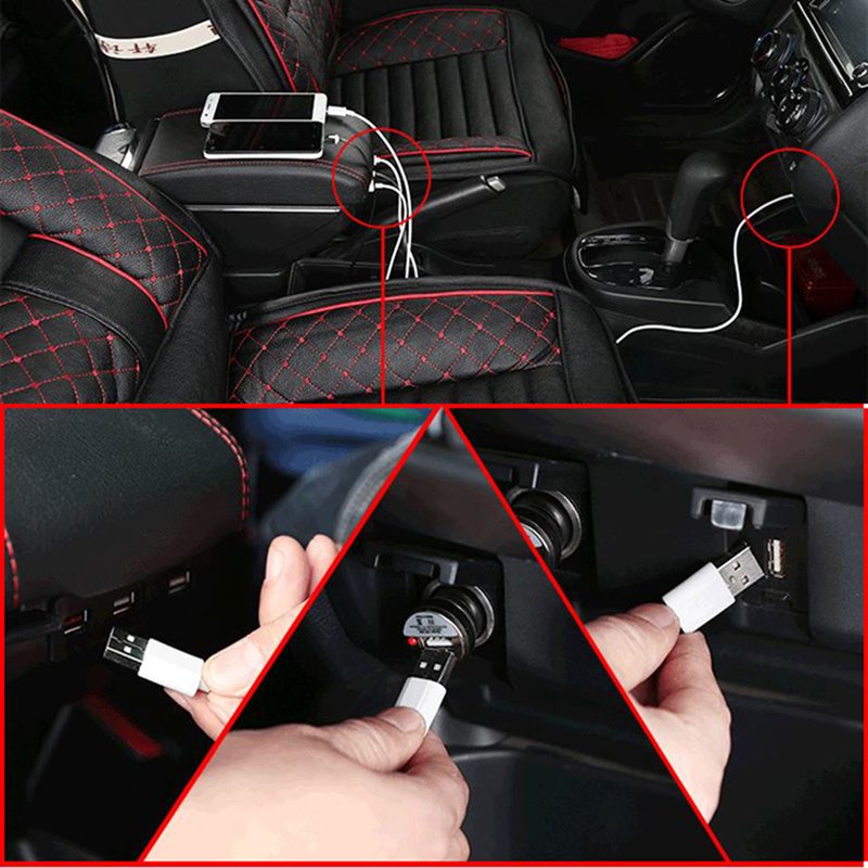 Car Usb Armrest Box Center Storage Box With Cup Holder Ashtray ArmRest Rotatable for Toyota Yaris Vitz Hatchback 2006-2011