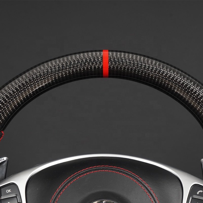Modify Car Steering Wheel Carbon Fiber Fit For Mercedes Benz A45 W204 W205 Cle Glc