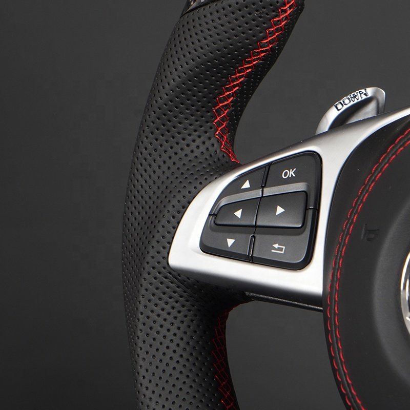 Modify Car Steering Wheel Carbon Fiber Fit For Mercedes Benz A45 W204 W205 Cle Glc
