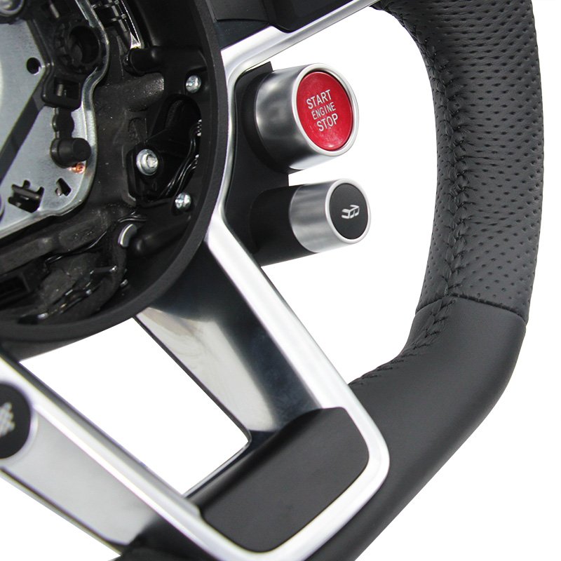 For Audi A6 2004-2013 silver carbon fiber leather steering wheel ZC-R8-P1