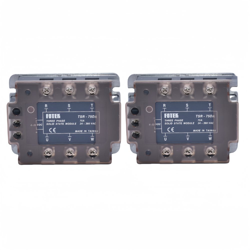 Fotek TSR-75DA High Voltage Three-Phase Solid-State Relay Module 25A/40A/50A/75A DC Control SSR Auto Protective Use Sealed