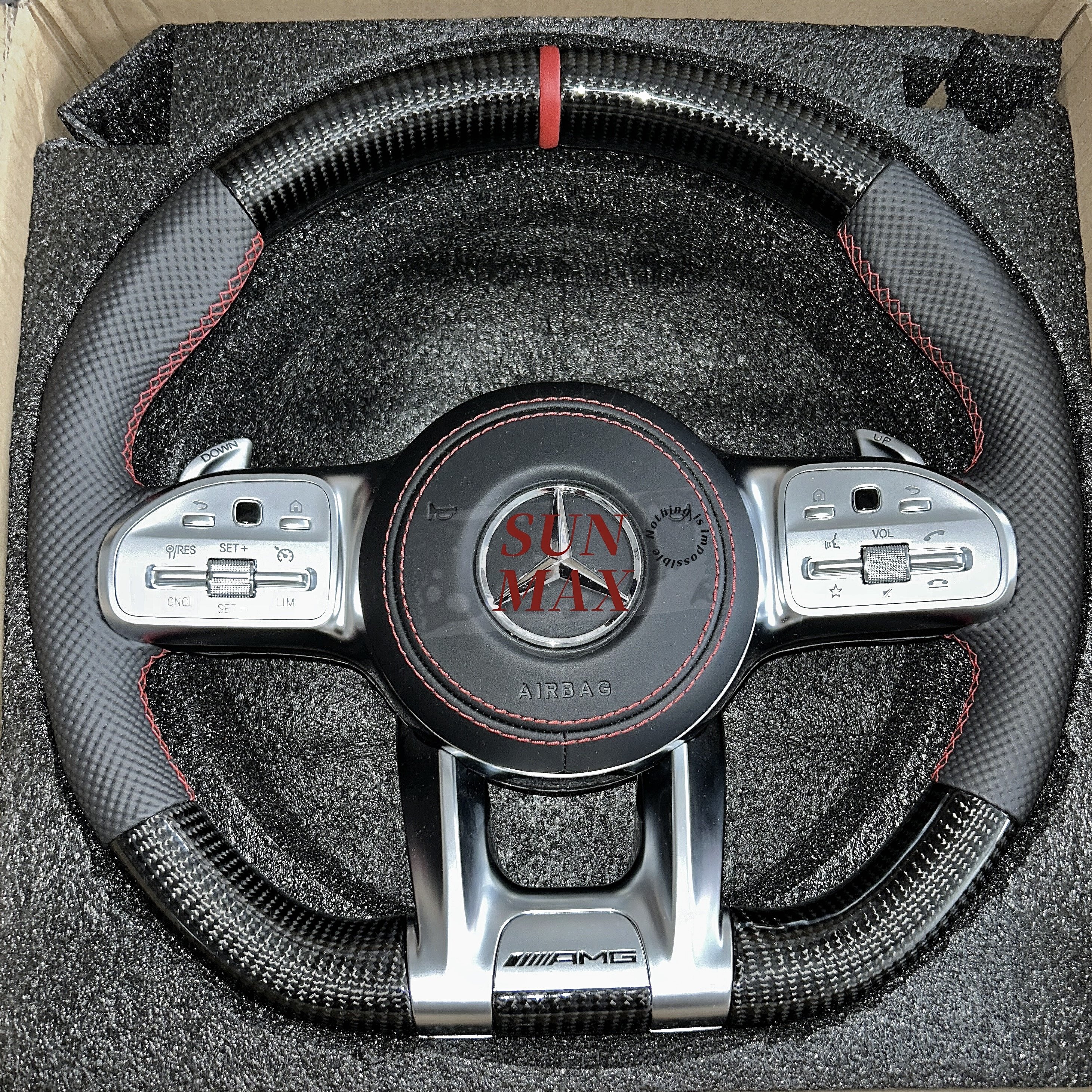 For Mercedes-benz AMG Performance W167 W177 W190 W213 W217 W222 Custom Carbon Fiber Car Steering Wheel