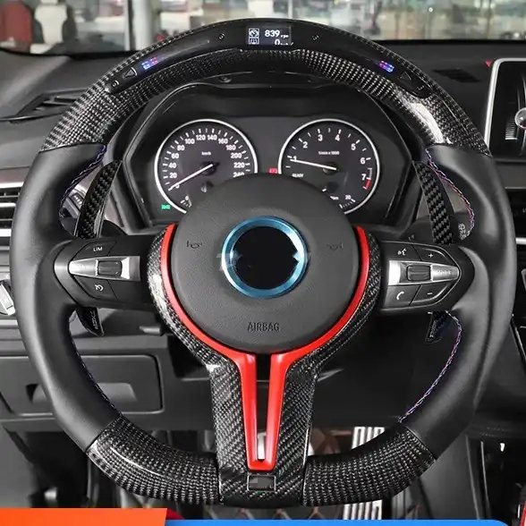 Fit For BMW M2 M3 M4 M5 F18 F10 F15 F16 F20 F22 F30 F32 F36 f40 F80 F90 m performance carbon fiber LED car steering wheel