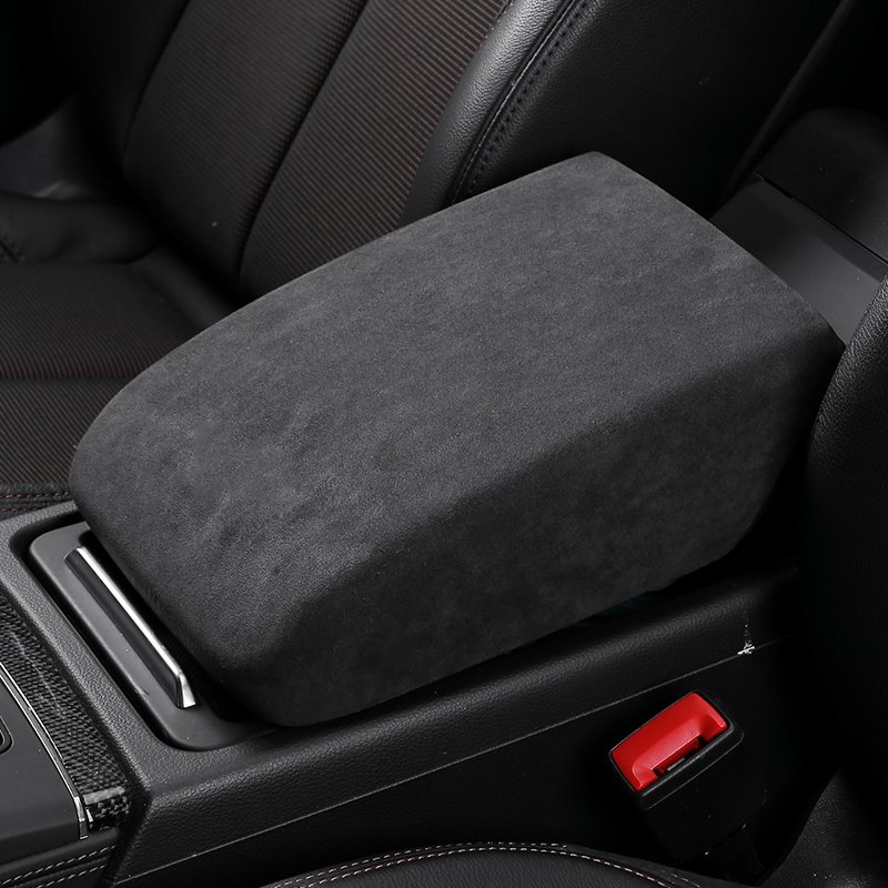 Ushilife Alcantara Car Accessory Car Central Armrest Box Console Cover for Audi Q5 2018 2019 2020 2021 2022