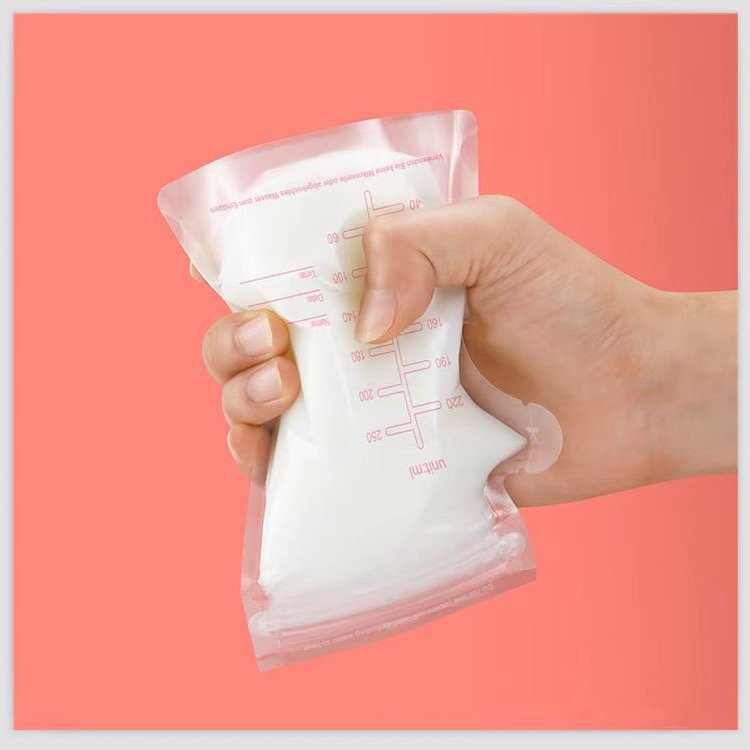 Food Grade PET Disposable Breast Milk Storage Bag Fresh-keeping Sealed Milk Storage Bag 30pcs/box 100ml-250ml BPA Free