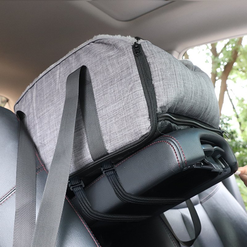 Small Pet Car Central Control on the Armrest Detachable Pet Cat Dog Car Seat With Safety Belt