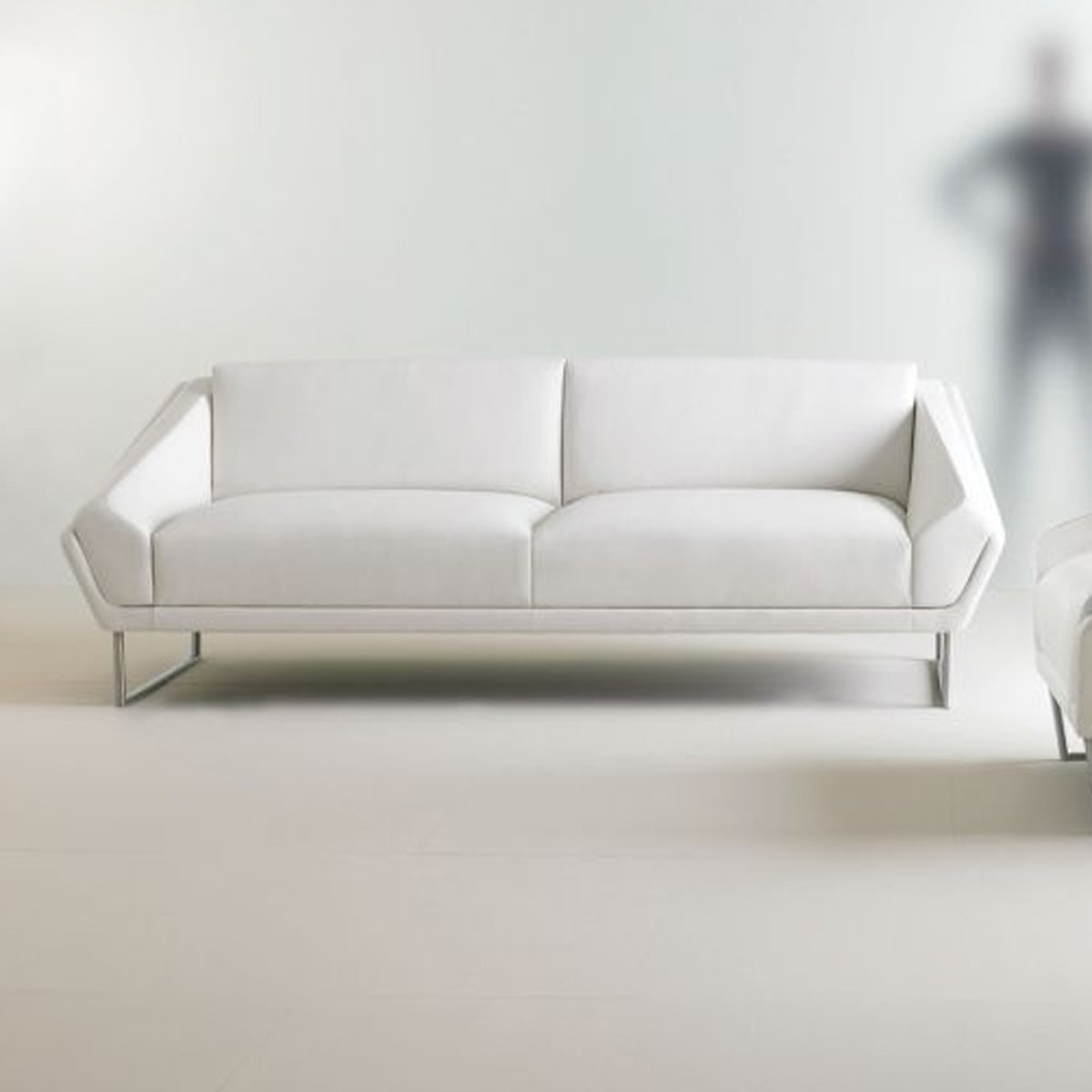 Armrests Tilted Outward White Office Hotel Sofa Optional 1 2 3 Seat Public Sofa