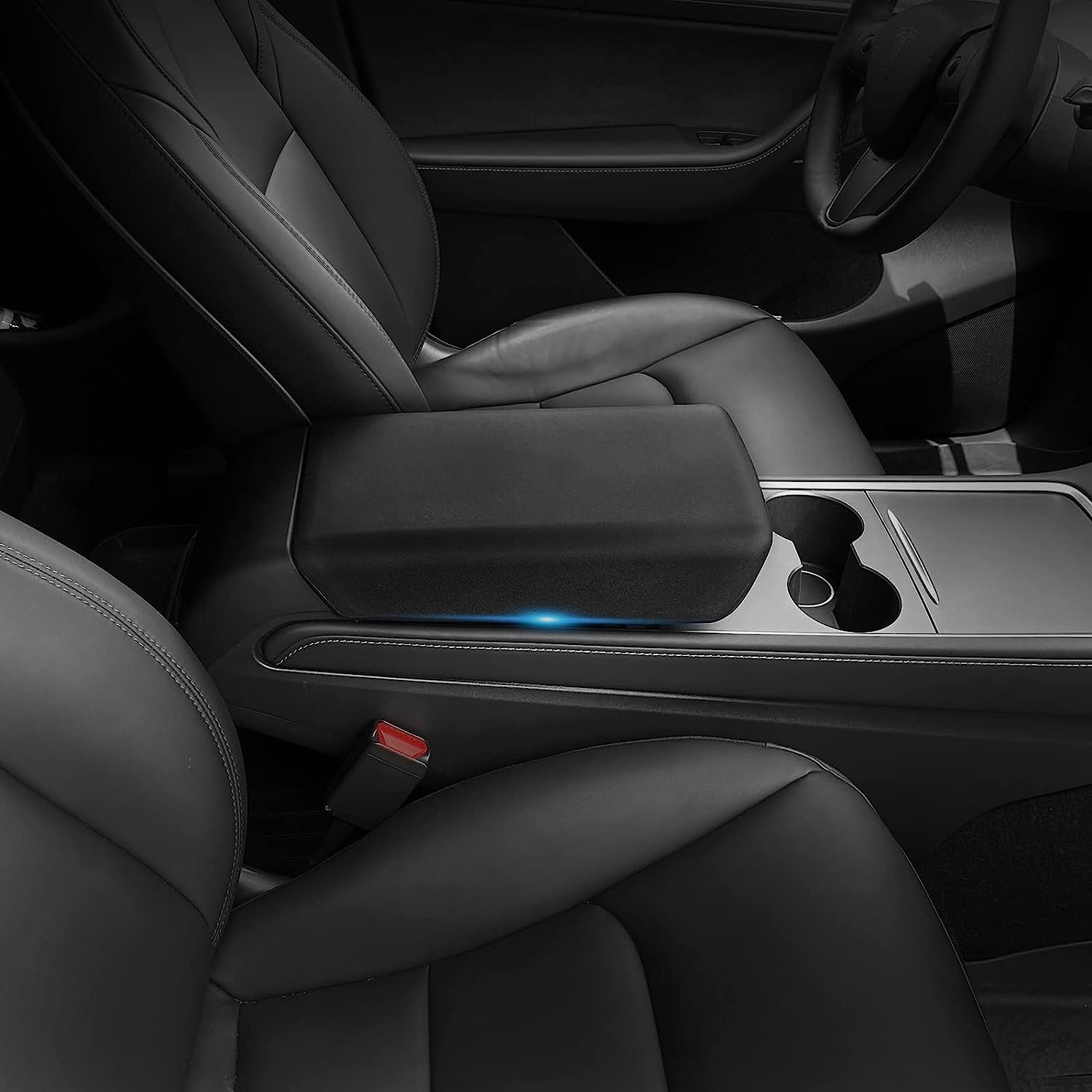 Center Console Lid Armrest Cover for Tesla Model 3 Tesla Model Y Armrest Cover Central Console Lid Protective Cover