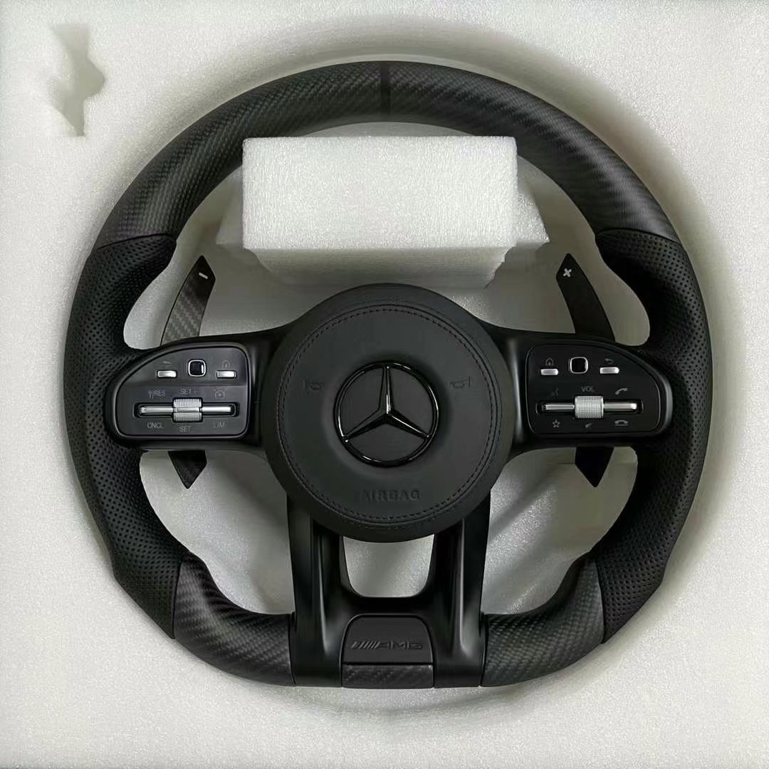 C CLASS W204 C63 W212 W218 W207 W172 SLK Matt Carbon Fiber Steering Wheel For Mercedes Benz AMG Car Steering Wheel