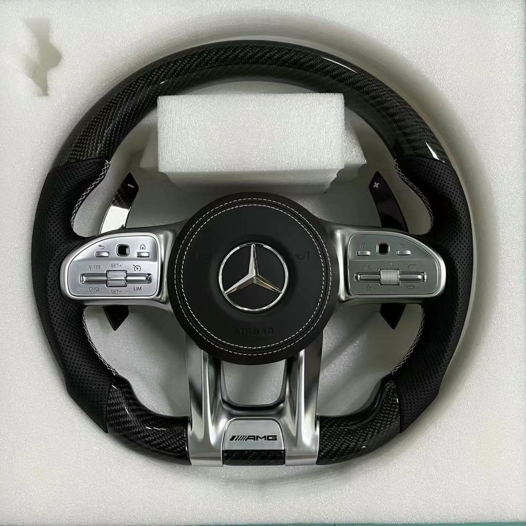 C CLASS W204 C63 W212 W218 W207 W172 SLK Matt Carbon Fiber Steering Wheel For Mercedes Benz AMG Car Steering Wheel