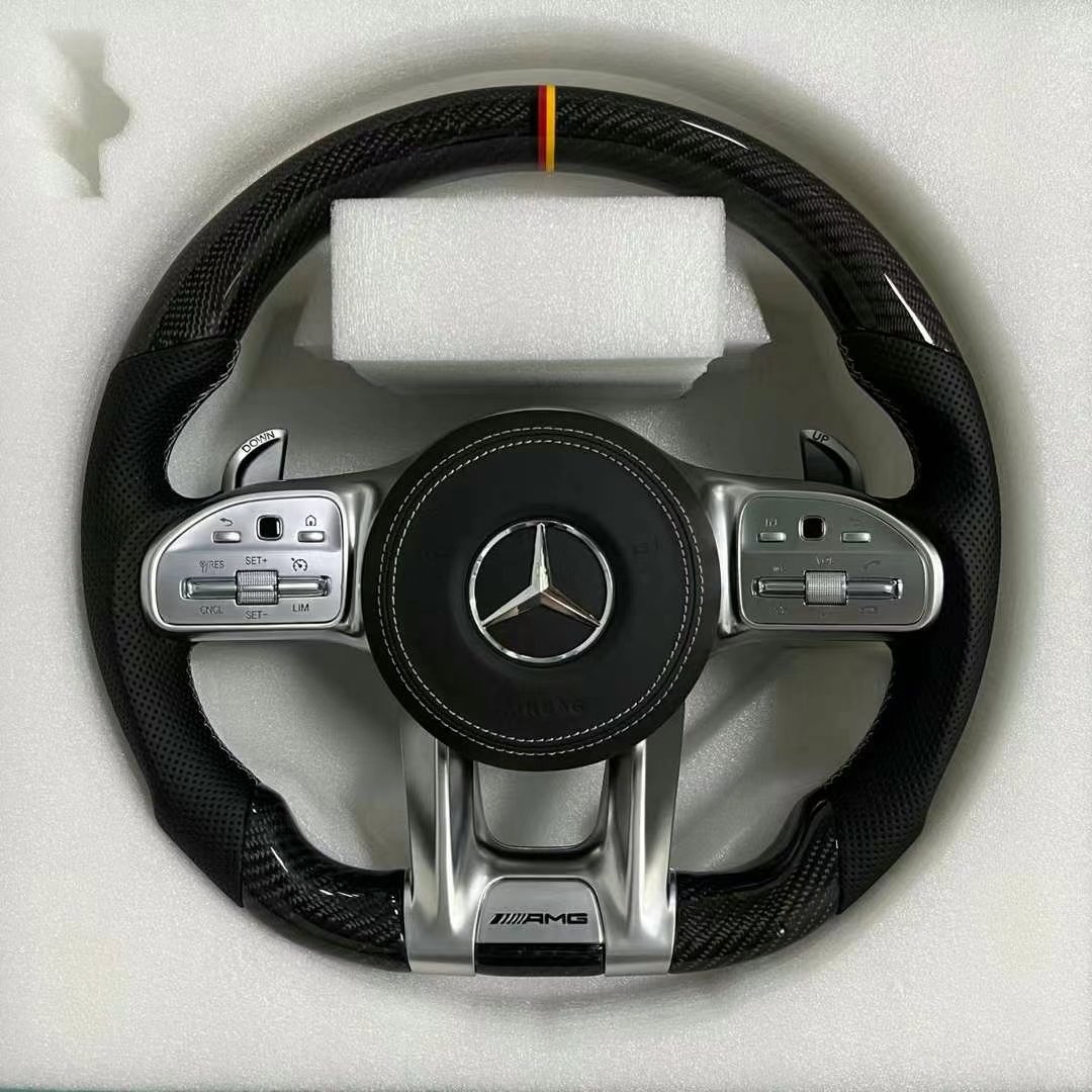 C CLASS W204 C63 W212 W218 W207 W172 SLK Matt Carbon Fiber Steering Wheel For Mercedes Benz AMG Car Steering Wheel