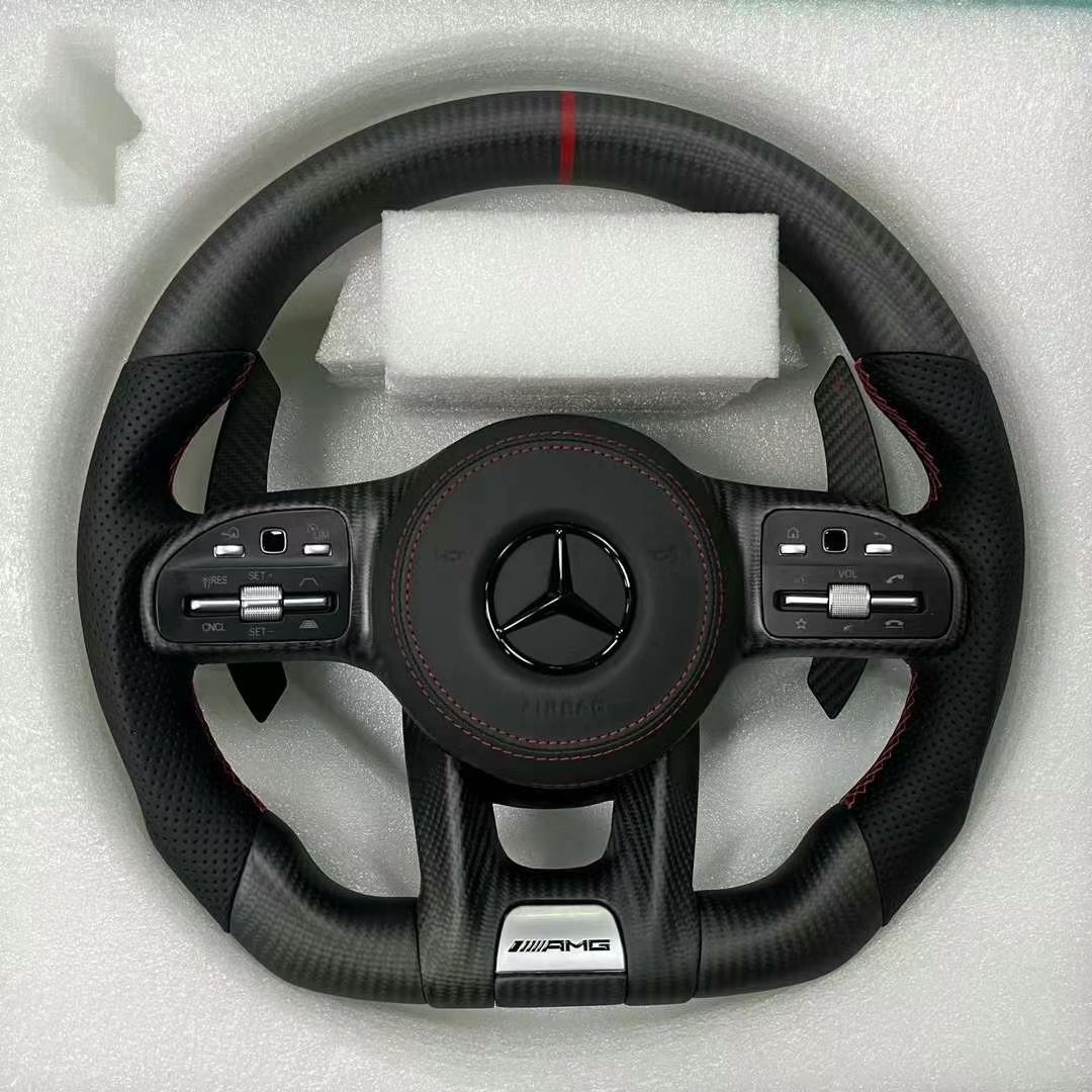 C CLASS W204 C63 W212 W218 W207 W172 SLK Matt Carbon Fiber Steering Wheel For Mercedes Benz AMG Car Steering Wheel