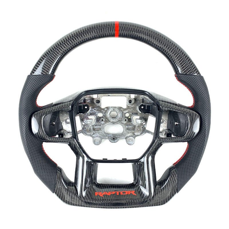 Custom-made for the Ford Ranger F150 carbon fiber steering wheel hand sewn leather auto sports steering wheel